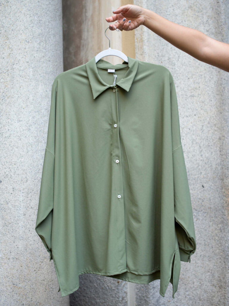 Long sleeve recycled Antea Shirt - Sage